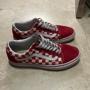 Red Checkered Vans
